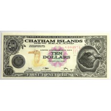 CHATHAM ISLANDS 2001 . TEN DOLLARS BANKNOTE